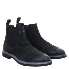  Bugatti Veloursleder-Chelsea in schwarz für Herren