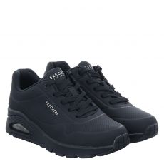  Skechers, Uno - Stand On Air, Kunstleder-Sneaker in schwarz für Damen