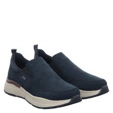  Rieker Nubukleder-Slipper in blau für Herren
