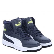  Puma, Rebound Joy Fur Jr., Kunstleder-Winterstiefel in blau für Kinder