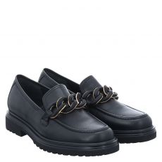  Gabor klassischer Glattleder-Slipper in schwarz für Damen
