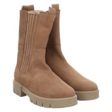  Gabor, Beige, Veloursleder-Chelsea in braun für Damen