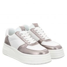  Tamaris, Da.-schnürer, Glattleder-Sneaker in weiß für Damen