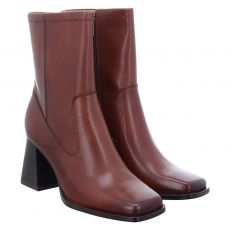  Tamaris, Da.-stiefel, kurzer Glattleder-Stiefel in cognac für Damen