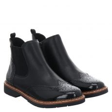  S.oliver Schuhe, Da.-stiefel, kurzer Kunstleder-Stiefel in schwarz für Damen