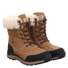  Ugg, Adirondack Boot Iii, kurzer Nubukleder-Stiefel in cognac für Damen