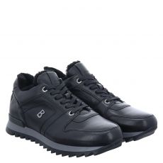  Bogner Schuhe, Seattle 14 . Shearling, sportiver Glattleder-Schnürer in schwarz für Herren