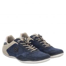  Bugatti Veloursleder-Slipper in blau für Herren