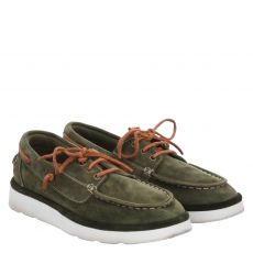  Moma Nubukleder-Halbschuh in grün für Herren