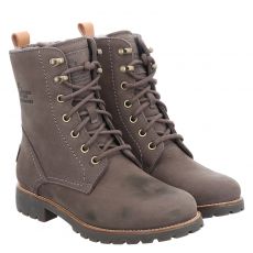  Panama Jack, Igloo Trav B5, kurzer Nubukleder-Stiefel in grau für Damen