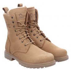  Panama Jack, Beige, kurzer Nubukleder-Stiefel in braun für Damen