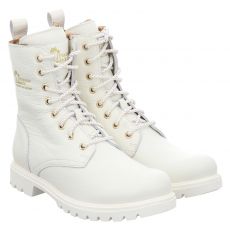  Panama Jack Glattleder-Schnürstiefel in weiß für Damen
