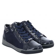  Ara, Rom, Veloursleder-Schnürstiefel in blau für Damen