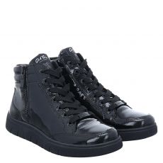  Ara, Rom, Lackleder-Schnürstiefel in schwarz für Damen