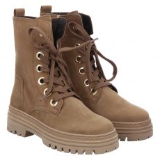  Gabor Nubukleder-Schnürstiefel in braun für Damen