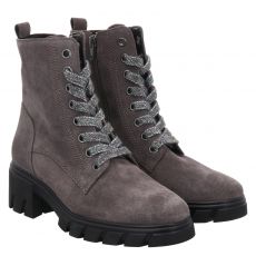  Gabor Veloursleder-Schnürstiefel in grau für Damen