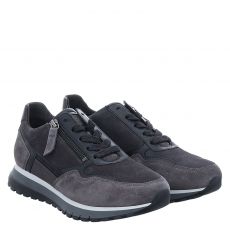  Gabor, Kapsel-koll, Veloursleder-Sneaker in grau für Damen