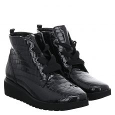  Waldläufer, Florenz-h, Lackleder-Schnürstiefel in schwarz für Damen