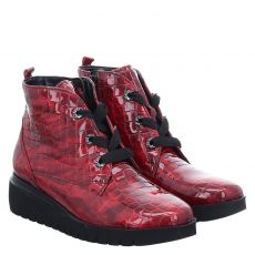  Waldläufer, Florenz-h, Lackleder-Schnürstiefel in rot für Damen