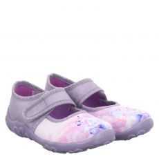  Superfit, Blau, Textil-Hausschuh in lila für Kinder
