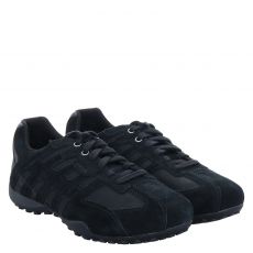  Geox, U Snake K - Suede Nbk Synt.lea, Veloursleder-Halbschuh in schwarz für Herren