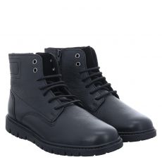  Geox, Ughiacciaiod-tumb.lea, Glattleder-Winterboots in schwarz für Herren