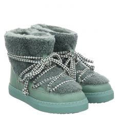  Inuikii, Curly, Veloursleder-Winterstiefel in grün für Kinder
