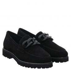  Sioux, Meredith 744 H, klassischer Veloursleder-Slipper in schwarz für Damen