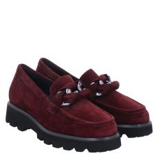  Sioux, Meredira 727 H, klassischer Veloursleder-Slipper in bordeaux für Damen