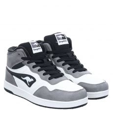  Kangaroos, K- Slam Three Mid, Kunstleder-Schnürstiefel in weiß für Herren