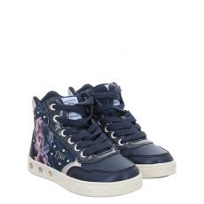  Geox, Jskyling.e-pr.texprlgbk, Textil-Sneaker in blau für Kinder