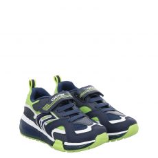  Geox, Jbayonycb.e-dbknylon, Textil-Sneaker in blau für Kinder