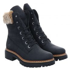  Rieker, Hwk Damen Stiefel, Kunstleder-Schnürstiefel in schwarz für