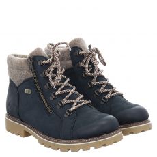  Remonte, Stiefelette, Nubukleder-Schnürstiefel in blau für Damen