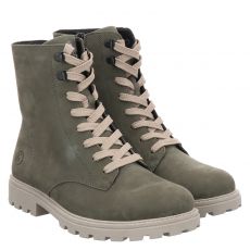  Remonte, Stiefelette, Nubukleder-Schnürstiefel in grün für Damen