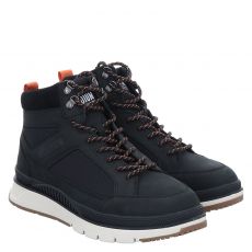  Palladium, Pallasider Mid Cuff, Veloursleder-Schnürstiefel in schwarz für Herren