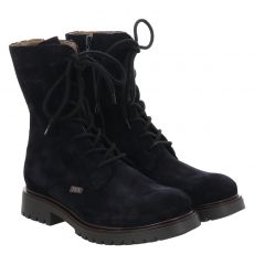  Sabalin, Blau, Nubukleder-Winterstiefel in schwarz für Kinder
