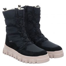  Richter Veloursleder-Winterstiefel in schwarz für Kinder