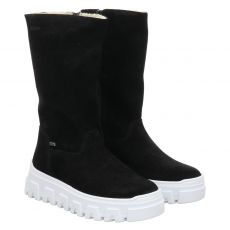  Richter Nubukleder-Winterstiefel in schwarz für Kinder