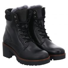  Schuhengel, Violeta, Glattleder-Schnürstiefel in schwarz für Damen