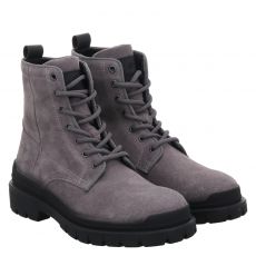  Schuhengel, Gss6, Veloursleder-Schnürstiefel in grau für Damen