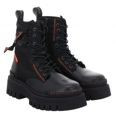  Schuhengel, Fenix, kurzer Glattleder-Stiefel in schwarz für Damen