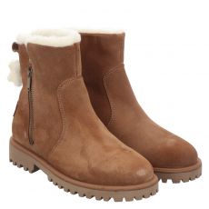  Schuhengel, Eivissa, Veloursleder-Chelsea in braun für Damen