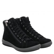  Legero, Tanaro 5.0, Veloursleder-Schnürstiefel in schwarz für Damen