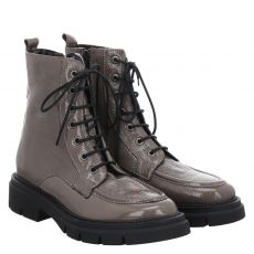  Schuhengel, Stiefelette, Lackleder-Schnürstiefel in grau für Damen