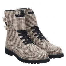  La Strada, Bootie, Textil-Schnürstiefel in beige für Damen