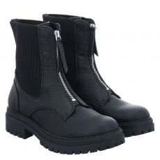  La Strada, Bootie With Zipper, kurzer Kunstleder-Stiefel in schwarz für Damen