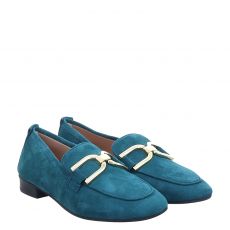  Unisa klassischer Nubukleder-Slipper in blau für Damen