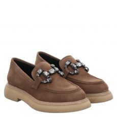  Fraipe, Beige, klassischer Nubukleder-Slipper in braun für Damen