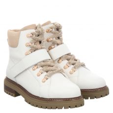  Regarde Le Ciel Glattleder-Schnürstiefel in weiß für Damen